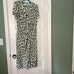 Diane Von Furstenberg animal print dress in fun summer colors.  Never worn.